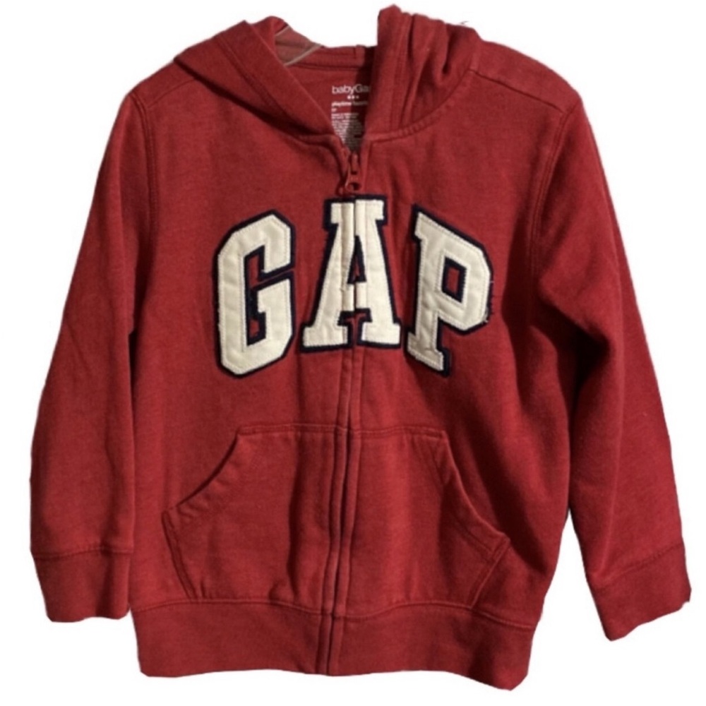 GAP Size 5 Red Zip Front Athletic Hoodie Jacket Barely Worn!